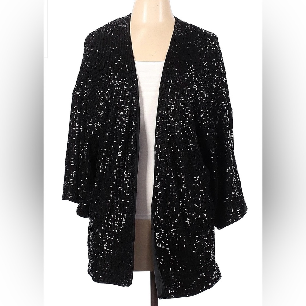 The Limited black sequined kimono
